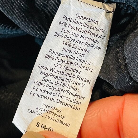 Black Athletic Running Shorts With spandex Liner Zippered Pocket - Picture 5 of 10